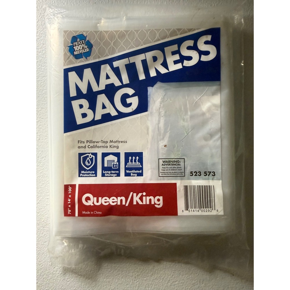 Pratt 100% Recycled Mattress Bag Queen King California King 78x14x100 523 573